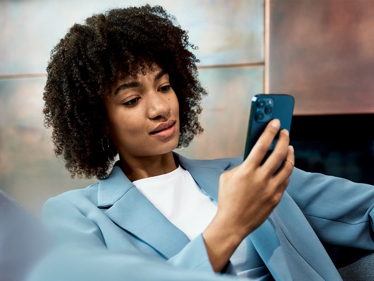 Woman looking at phone